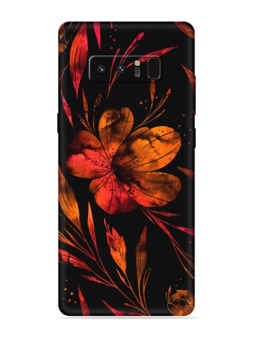 Red Flower Painting Soft Silicone Case for Samsung Galaxy Note 8 Zapvi