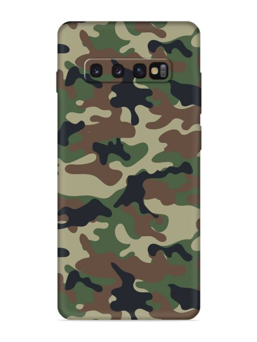Army Military Camouflage Dark Green Soft Silicone Case for Samsung Galaxy S10 Plus Zapvi