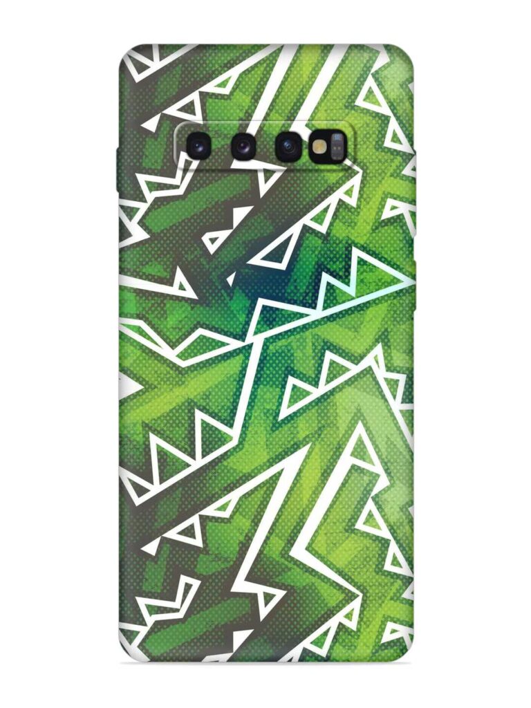 Green Graffiti Seamless Soft Silicone Case for Samsung Galaxy S10 Plus Zapvi