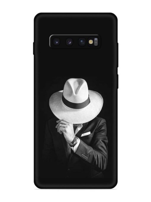 Men Under Hat Soft Silicone Case for Samsung Galaxy S10 Plus Zapvi