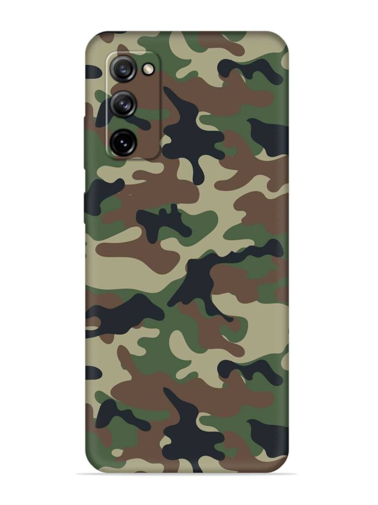 Army Military Camouflage Dark Green Soft Silicone Case for Samsung Galaxy S20 Zapvi
