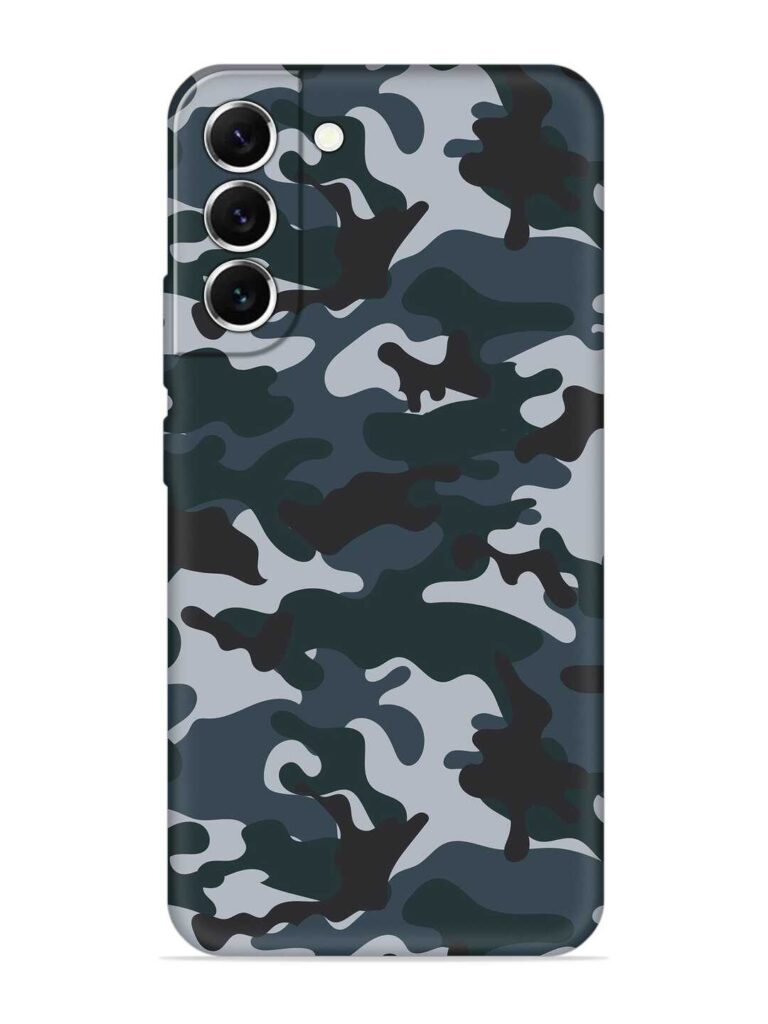 Dark Blue Army Military Art Soft Silicone Case for Samsung Galaxy S22 Plus Zapvi
