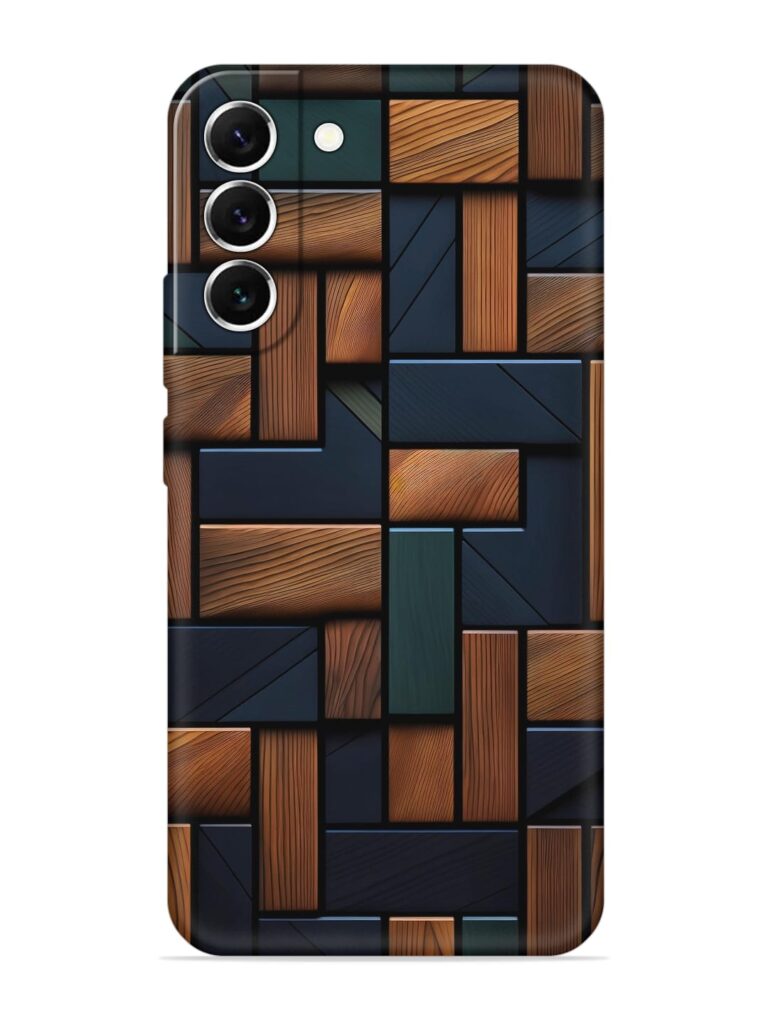 Wooden Background Cubes Soft Silicone Case for Samsung Galaxy S22 Plus Zapvi