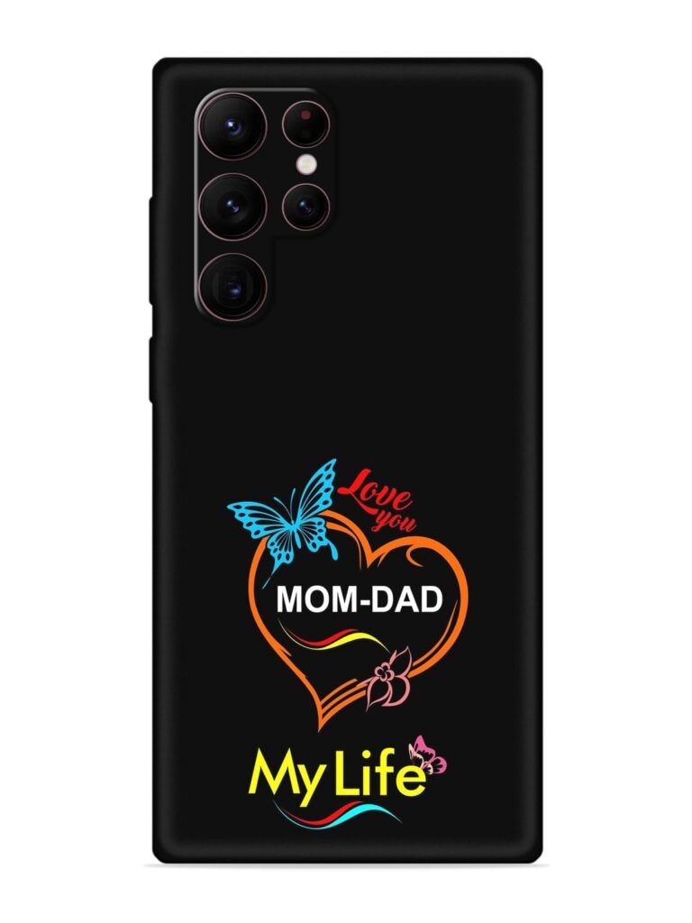 Love You Mom Dad Soft Silicone Case for Samsung Galaxy S22 Ultra Zapvi
