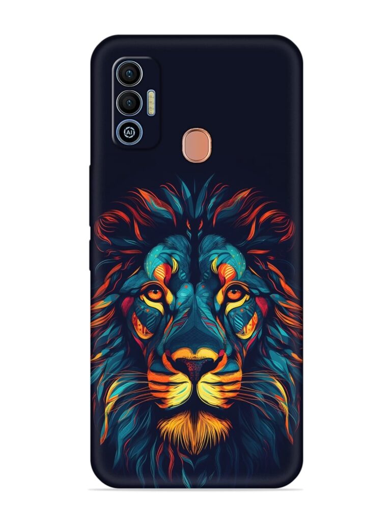 Colorful Lion Soft Silicone Case for Tecno Spark 7T Zapvi