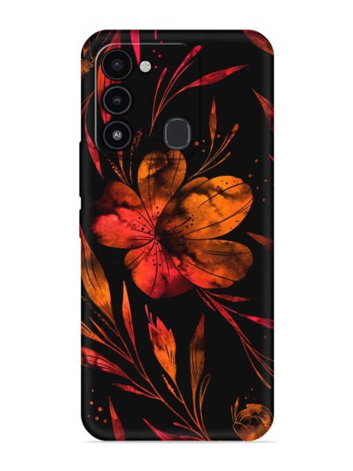 Red Flower Painting Soft Silicone Case for Tecno Spark Go (2022) Zapvi