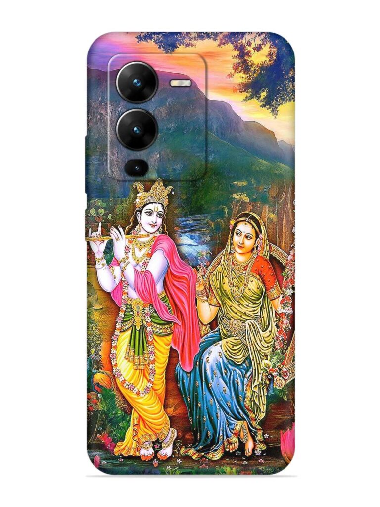Radha Krishna Painting Soft Silicone Case for Vivo V25 Pro (5G) Zapvi