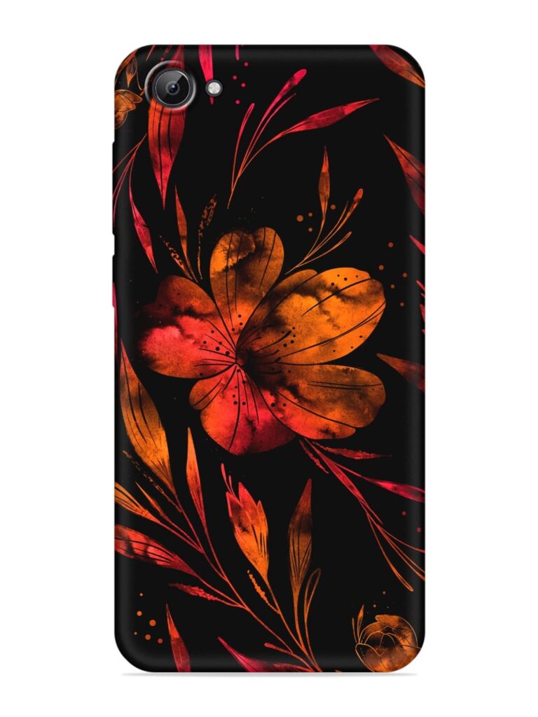 Red Flower Painting Soft Silicone Case for Vivo V5 Zapvi