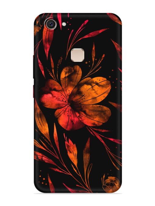 Red Flower Painting Soft Silicone Case for Vivo V7 Plus Zapvi
