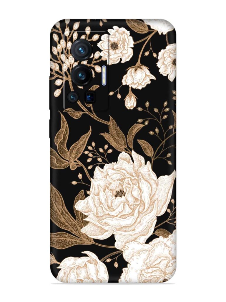 Peonies Roses Floral Soft Silicone Case for Vivo X70 Pro (5G) Zapvi