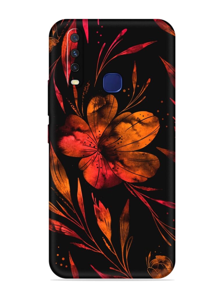 Red Flower Painting Soft Silicone Case for Vivo Y12 Zapvi