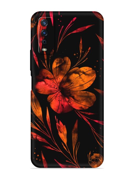 Red Flower Painting Soft Silicone Case for Vivo Y12s Zapvi