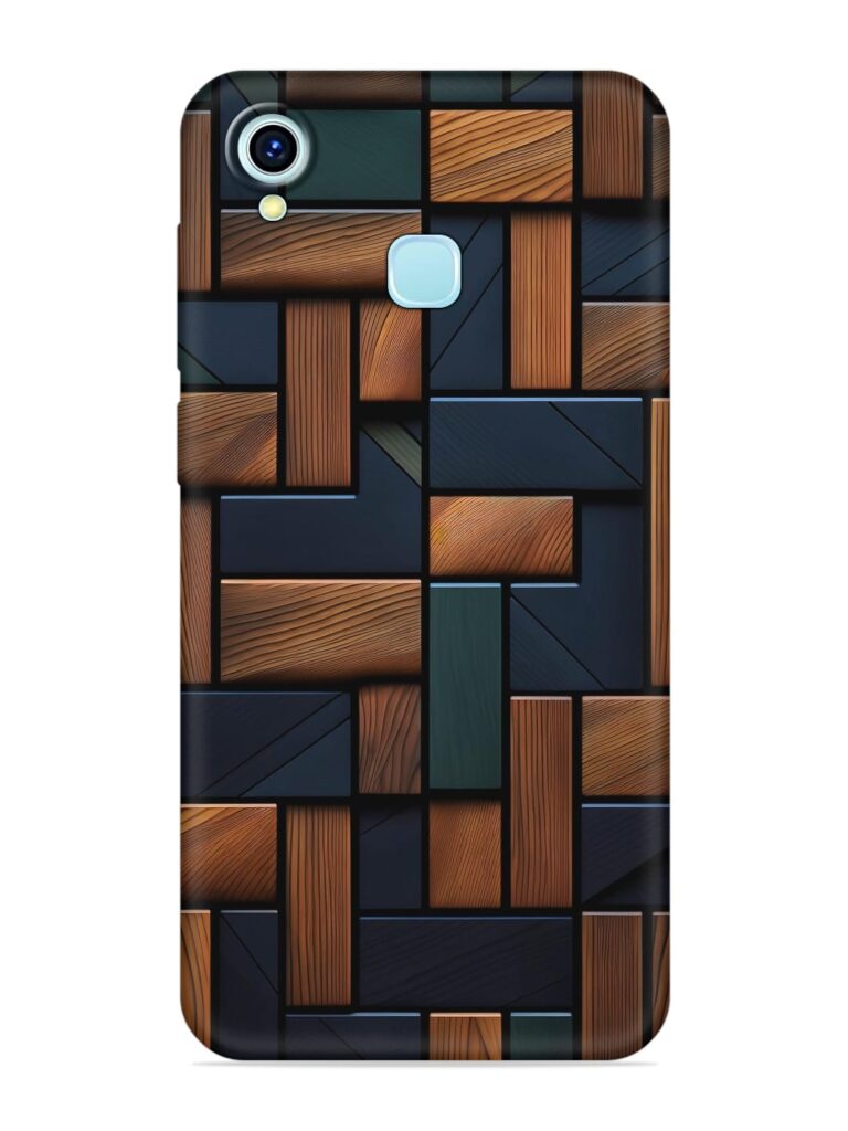 Wooden Background Cubes Soft Silicone Case for Vivo Y1s Zapvi