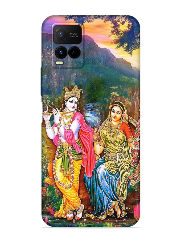 Radha Krishna Painting Soft Silicone Case for Vivo Y21G Zapvi