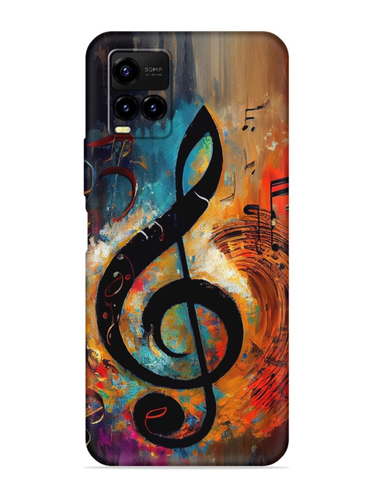 Music Notes Painting Soft Silicone Case for Vivo Y33s Zapvi