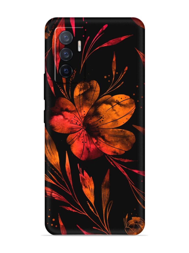 Red Flower Painting Soft Silicone Case for Vivo Y75 (4G) Zapvi