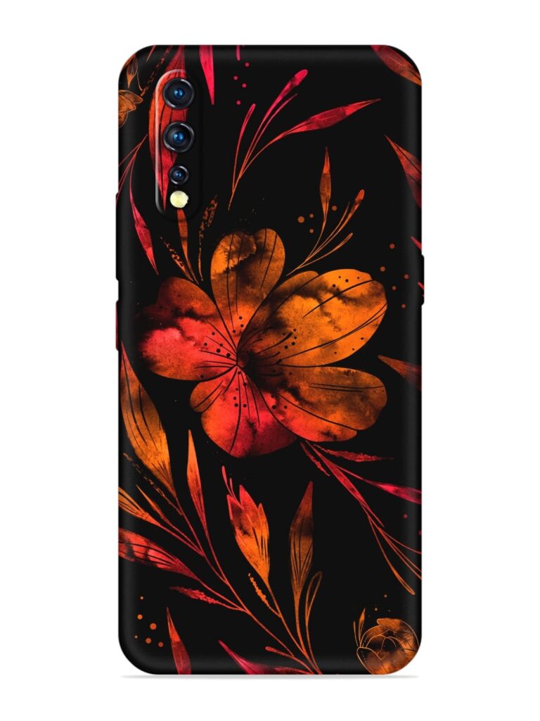 Red Flower Painting Soft Silicone Case for Vivo Z1x Zapvi