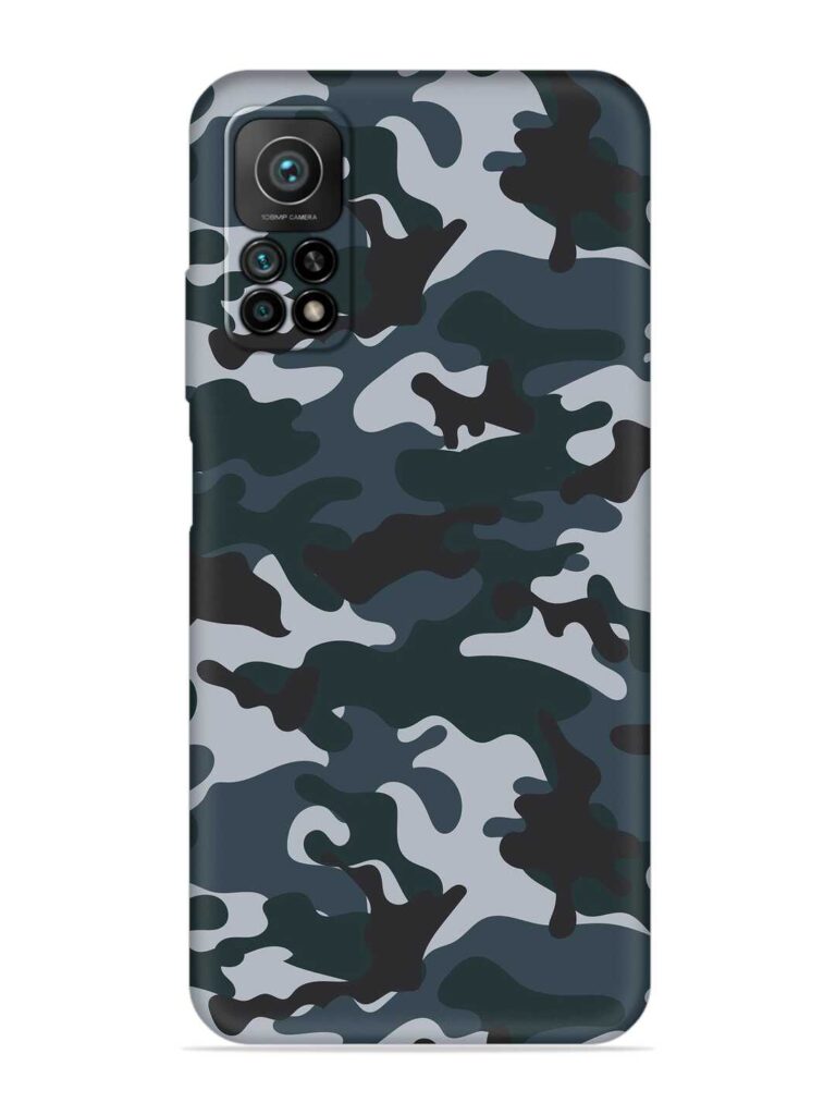 Dark Blue Army Military Art Soft Silicone Case for Xiaomi Mi 10T Pro (5G) Zapvi