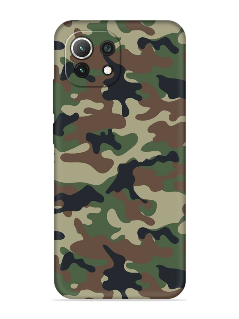 Army Military Camouflage Dark Green Soft Silicone Case for Xiaomi Mi 11 Lite Zapvi