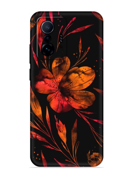 Red Flower Painting Soft Silicone Case for Xiaomi Mi 11T Pro (5G) Zapvi