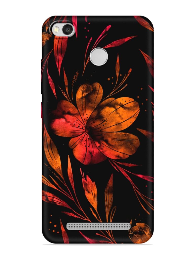Red Flower Painting Soft Silicone Case for Xiaomi Redmi 3S Prime Zapvi