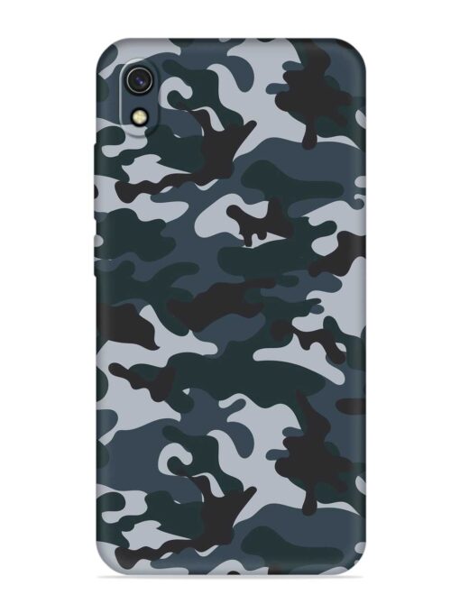 Dark Blue Army Military Art Soft Silicone Case for Xiaomi Redmi 7A Zapvi