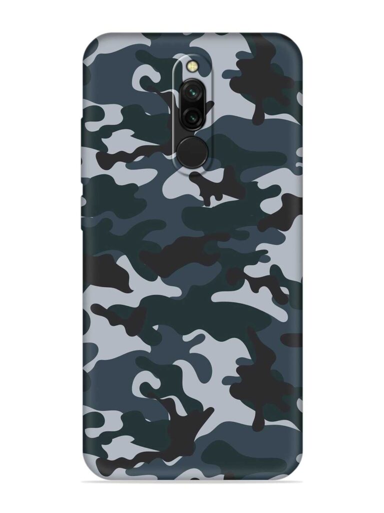 Dark Blue Army Military Art Soft Silicone Case for Xiaomi Redmi 8 Zapvi