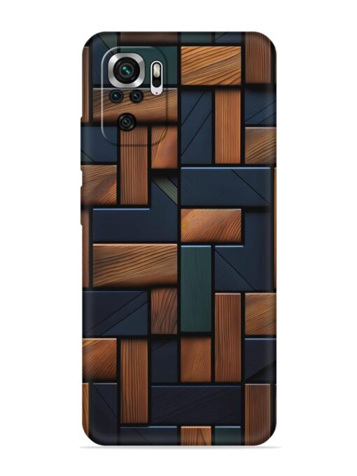 Wooden Background Cubes Soft Silicone Case for Xiaomi Redmi Note 10s Zapvi