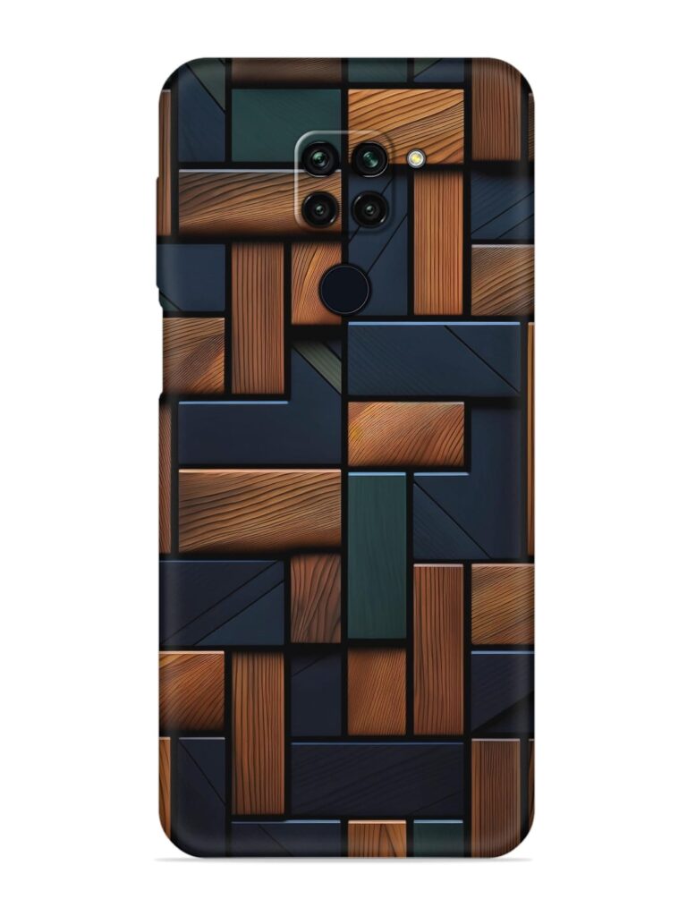 Wooden Background Cubes Soft Silicone Case for Xiaomi Redmi Note 9 Zapvi