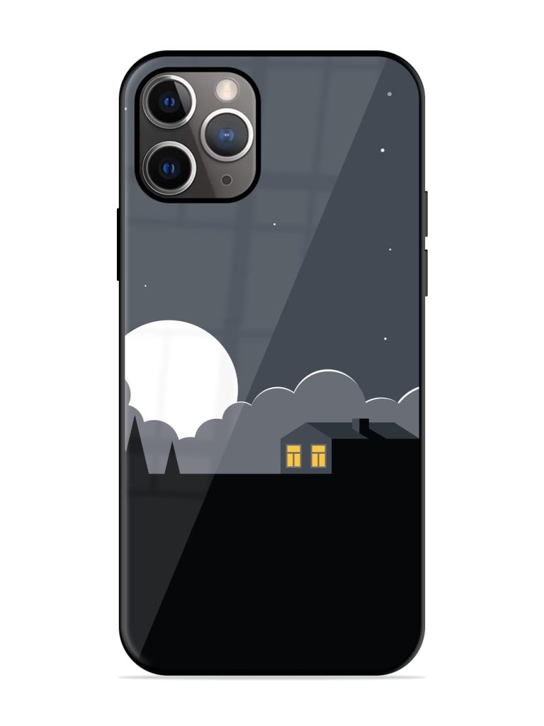 Full Moon Vector Art Glossy Metal TPU Case for Apple Iphone 11 Pro Max Zapvi