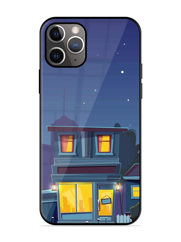 Vector Night House Glossy Metal TPU Case for Apple Iphone 11 Pro Max Zapvi