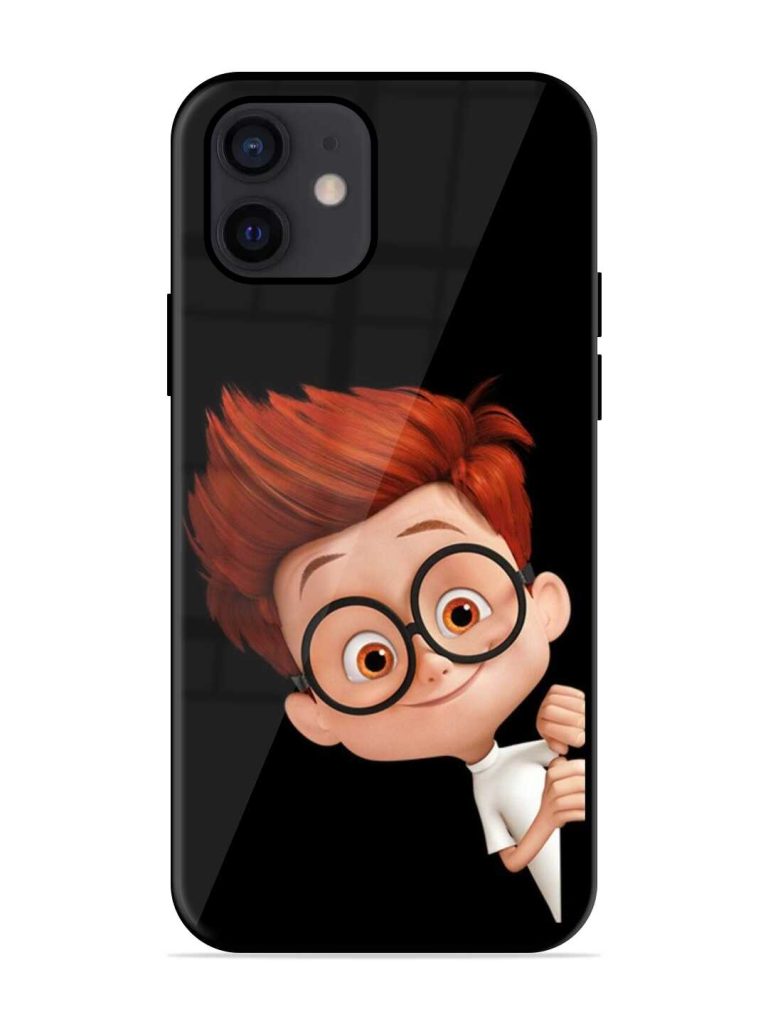 Smart Boy Cartoon Glossy Metal Phone Cover for Apple Iphone 12 Zapvi