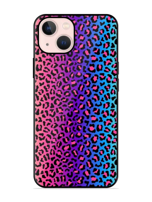 Colorful Leopard Seamless Premium Glass Case for Apple Iphone 13 Mini Zapvi