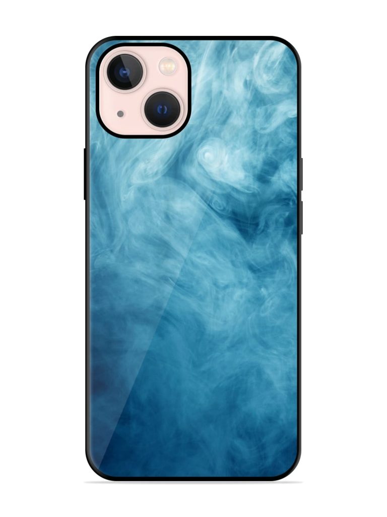 Blue Smoke Art Premium Glass Case for Apple Iphone 13 Mini Zapvi