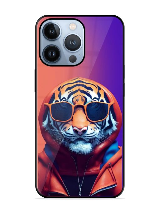 Tiger Animation Glossy Metal TPU Case for Apple Iphone 13 Pro Zapvi