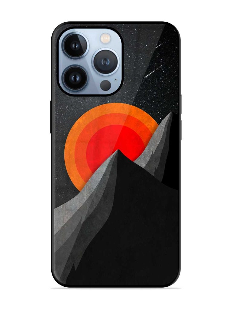 Black Mountain Glossy Metal TPU Case for Apple Iphone 13 Pro Max Zapvi