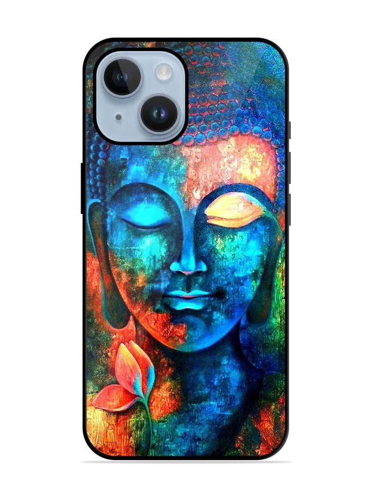 Buddha Painting Glossy Metal TPU Case for Apple iPhone 14 Plus Zapvi