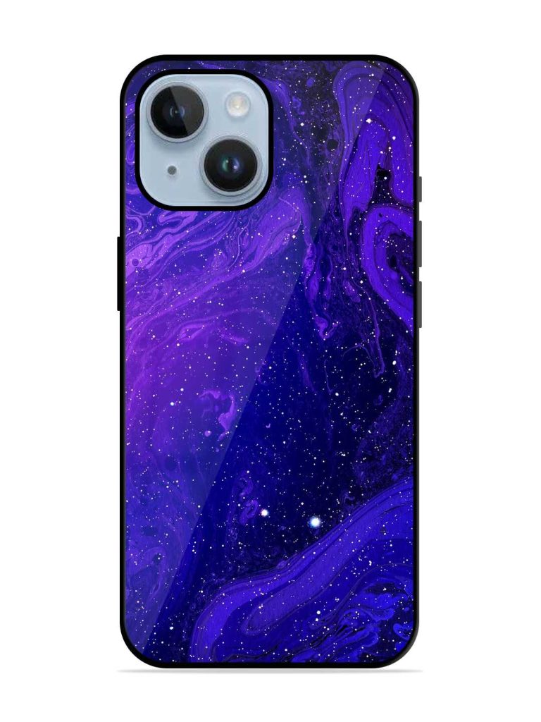 Galaxy Acrylic Abstract Art Glossy Metal TPU Case for Apple iPhone 14 Plus Zapvi