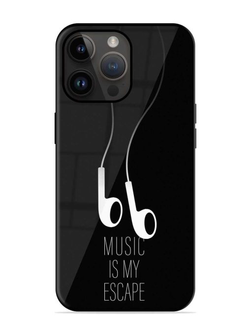 Music Is My Escape Glossy Metal Phone Cover for Apple Iphone 14 Pro Max Zapvi