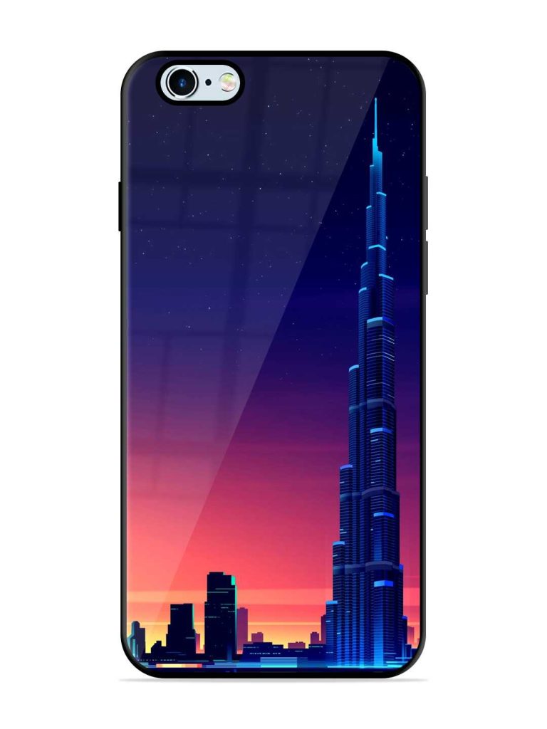 Burj Khalifa Abstract Premium Glass Case for Apple Iphone 6 Zapvi