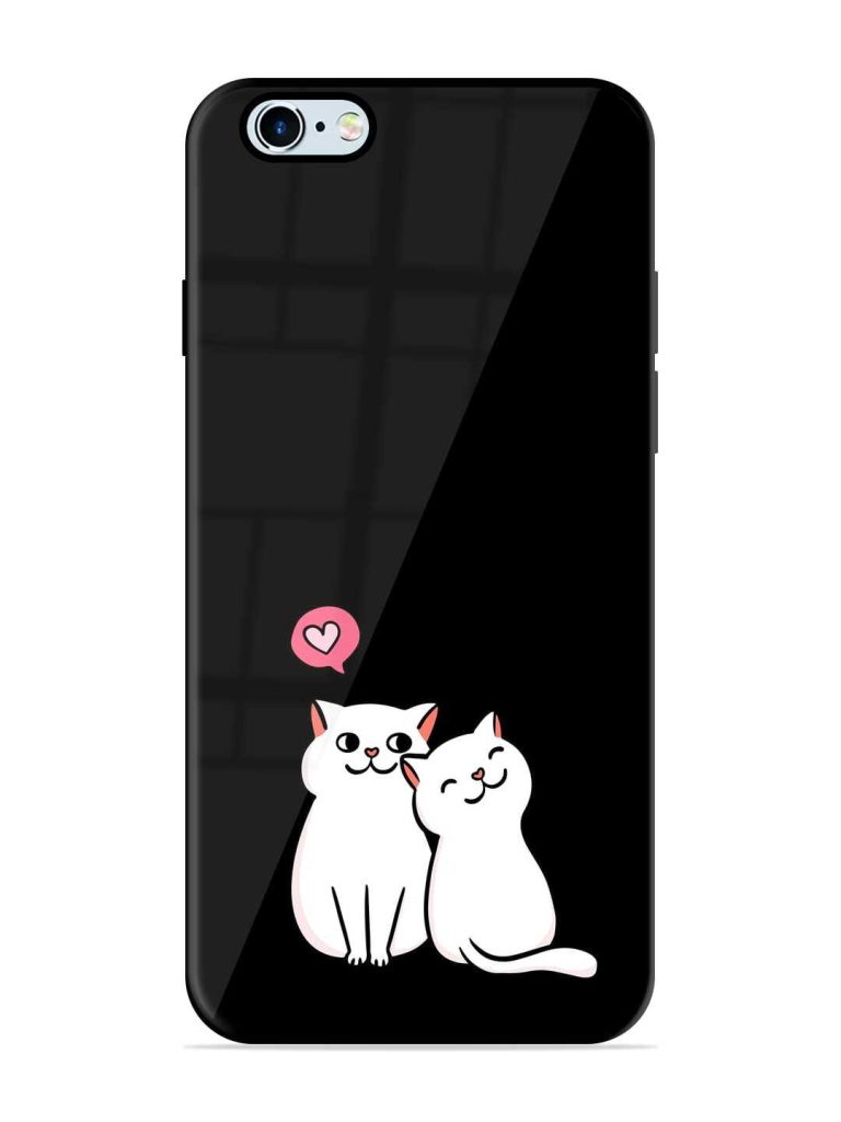 Cat Love Premium Glass Case for Apple Iphone 6s Zapvi