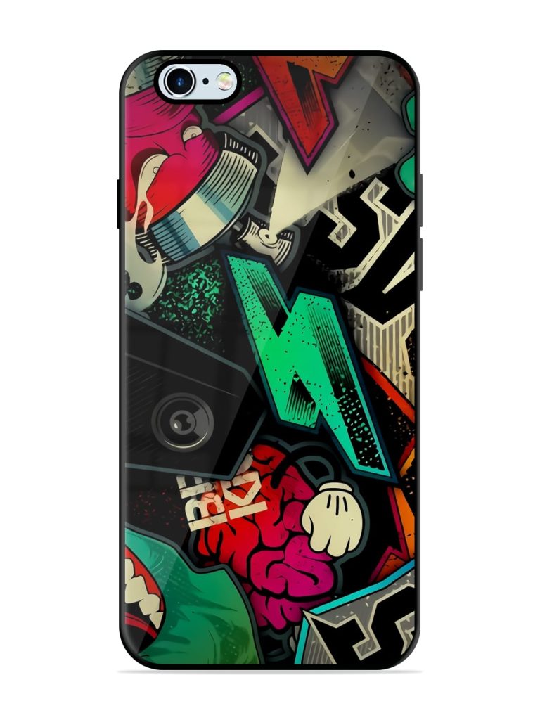 Graffiti Art Premium Glass Case for Apple Iphone 6s Zapvi