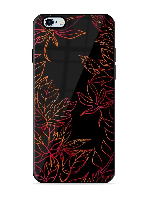 Red Floral Pattern Premium Glass Case for Apple Iphone 6s Zapvi