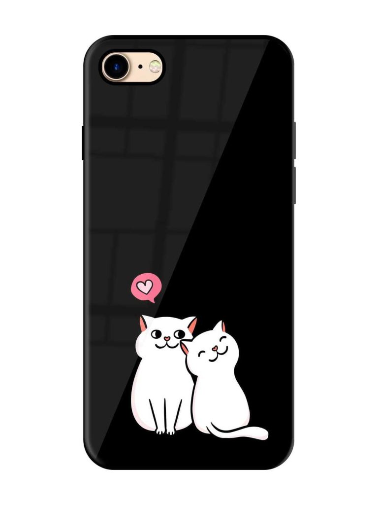 Cat Love Glossy Metal TPU Case for Apple Iphone 7 Zapvi