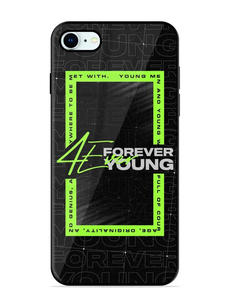 Forever Young Glossy Metal TPU Case for Apple Iphone 8 Zapvi