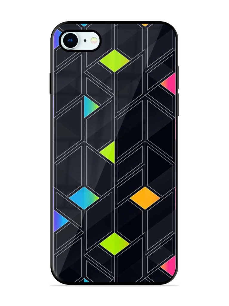 Abstract Mosaic Seamless Glossy Metal TPU Case for Apple Iphone 8 Zapvi