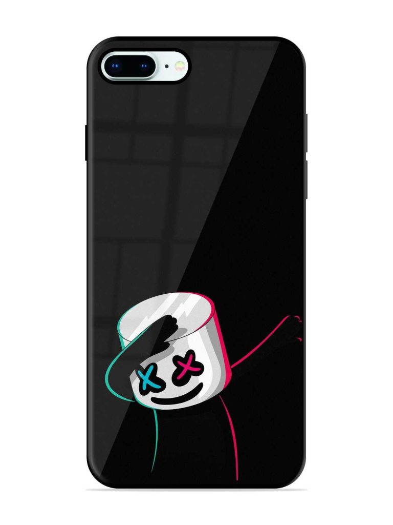 Black Marshmallow Premium Glass Case for Apple Iphone 8 Plus Zapvi