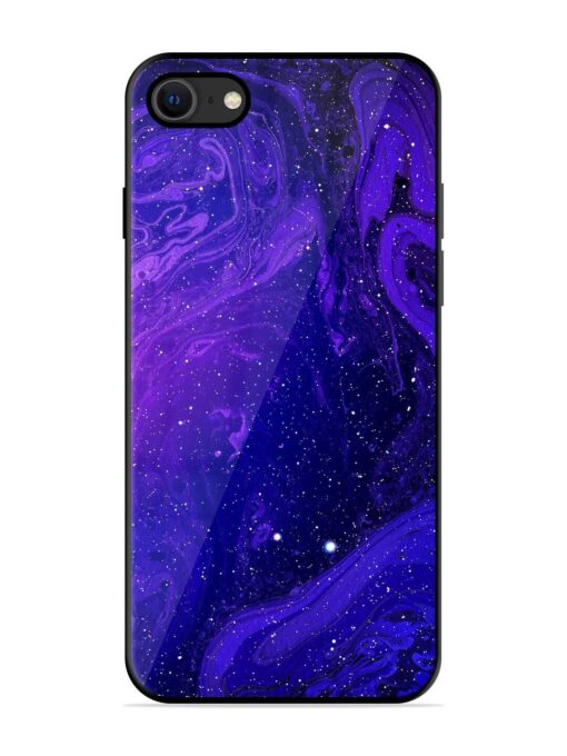 Galaxy Acrylic Abstract Art Glossy Metal TPU Case for Apple Iphone SE (2020) Zapvi