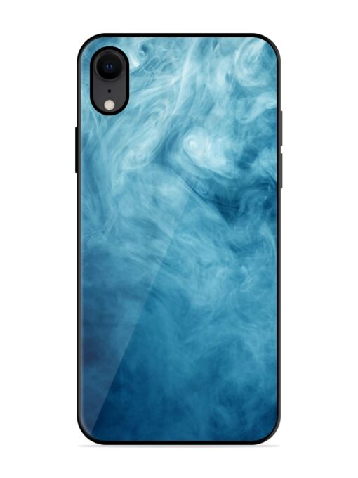 Blue Smoke Art Glossy Metal TPU Case for Apple Iphone XR Zapvi