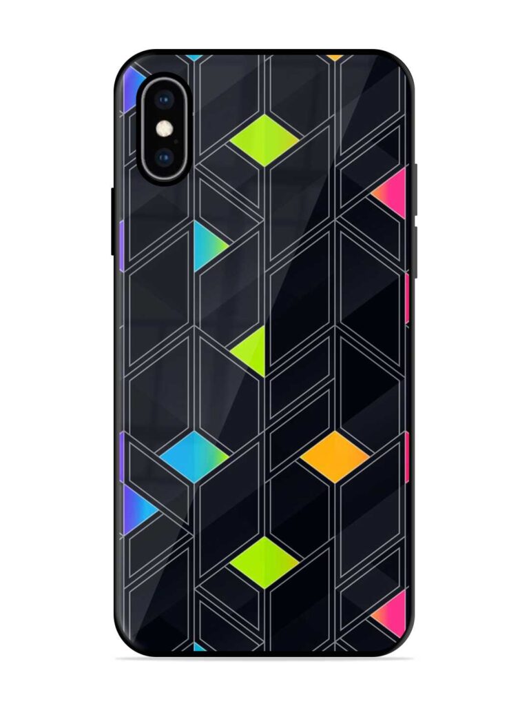 Abstract Mosaic Seamless Glossy Metal TPU Case for Apple Iphone XS Zapvi